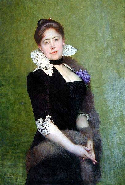 Lefebvre, Jules Joseph Portrait of a Lady Spain oil painting art